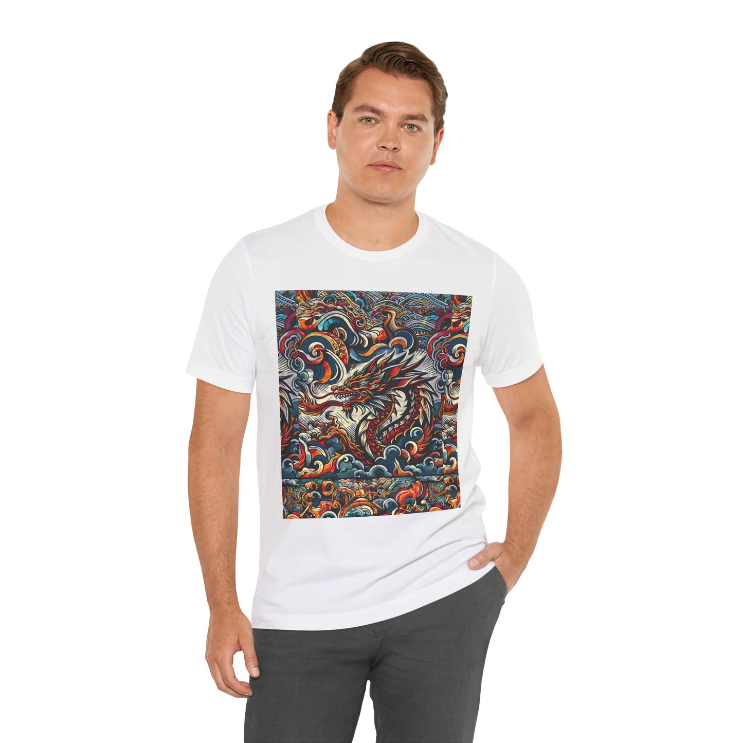 Vibrant Dragon Graphic Tee - Unisex Jersey Short Sleeve Shirt