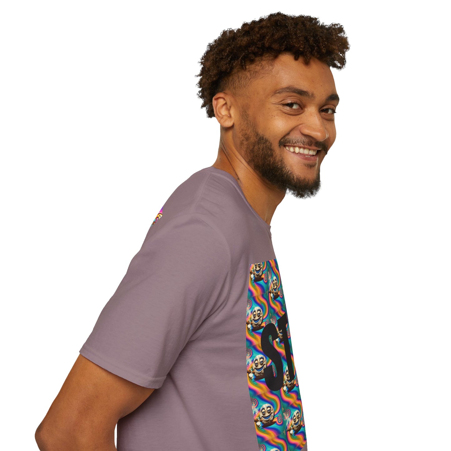 Stay Stoned Unisex Softstyle T-Shirt - Retro Vibe Graphic Tee for Fun Gatherings
