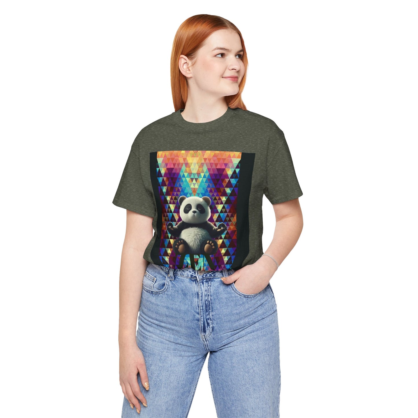 Colorful Panda Graphic Tee - Unisex Jersey Short Sleeve