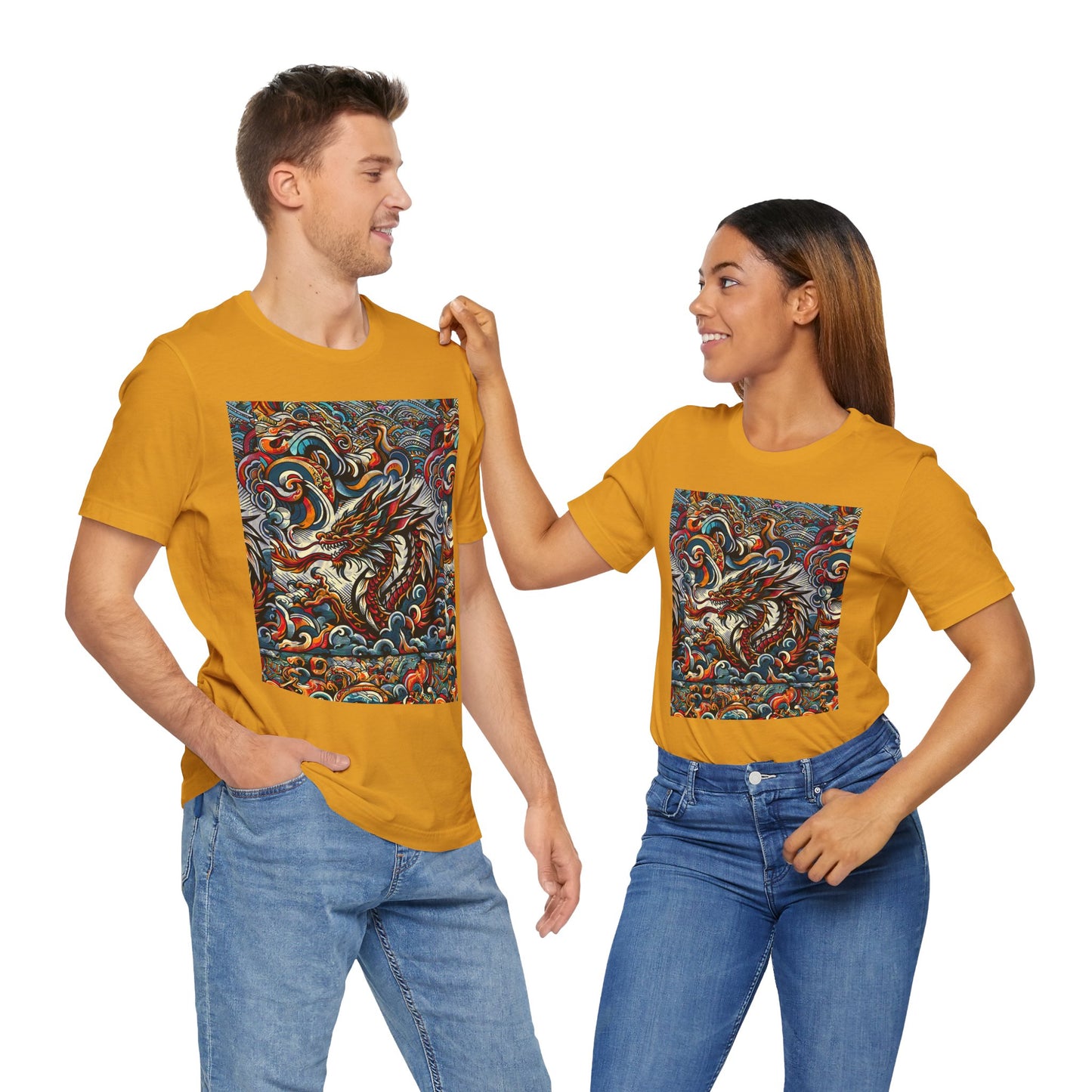 Vibrant Dragon Graphic Tee - Unisex Jersey Short Sleeve Shirt