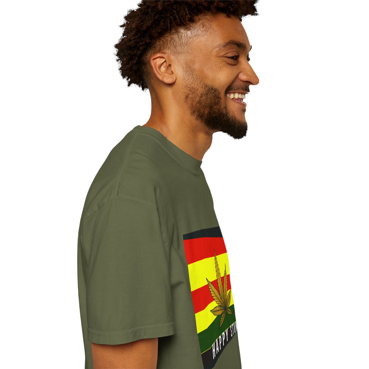 Happy Stoner Unisex Garment-Dyed T-shirt - Chill Vibes for Cannabis Enthusiasts