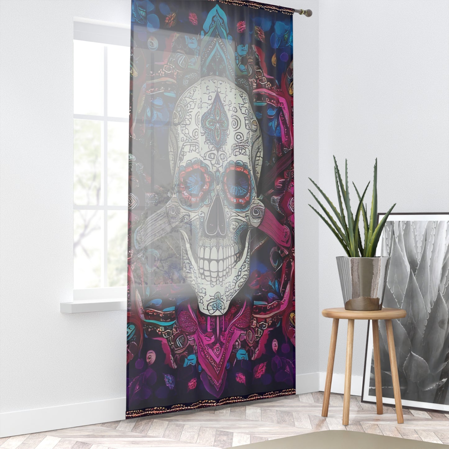 Skull Window Curtain