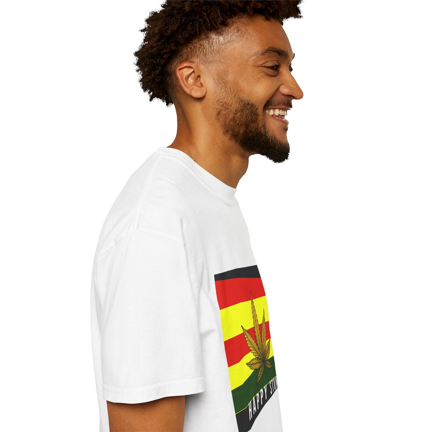 Happy Stoner Unisex Garment-Dyed T-shirt - Chill Vibes for Cannabis Enthusiasts