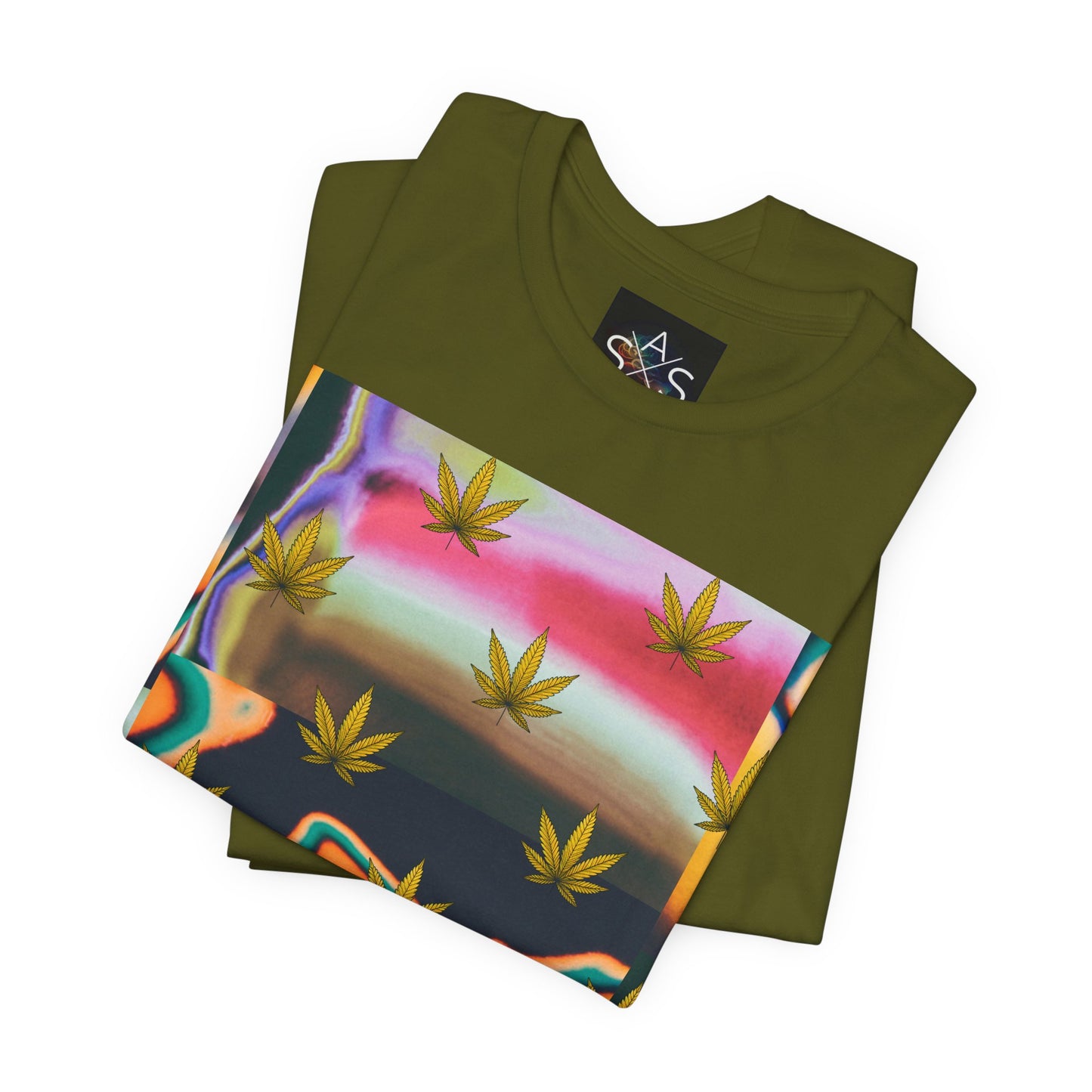 Vibrant Leaf Graphic Tee - Unisex Jersey Short Sleeve T-Shirt