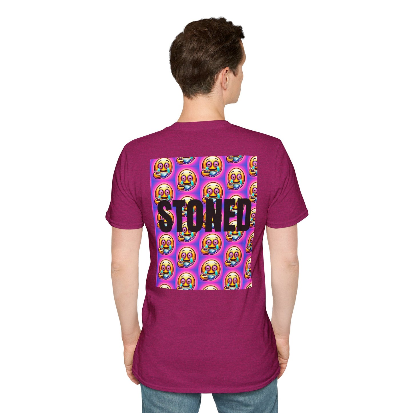 Stay Stoned Unisex Softstyle T-Shirt - Retro Vibe Graphic Tee for Fun Gatherings