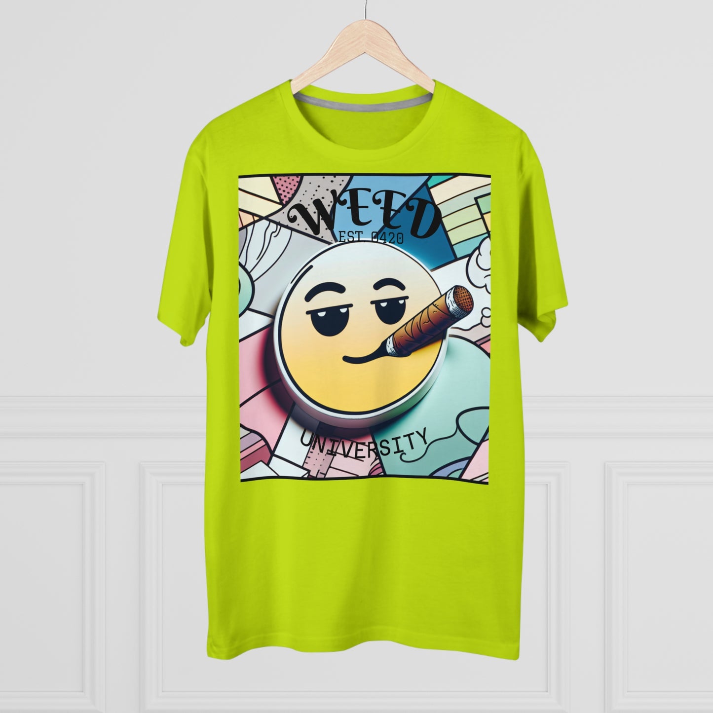 Cozy Weed University Tee - Modern Fit Cannabis T-Shirt for Fun Lovers