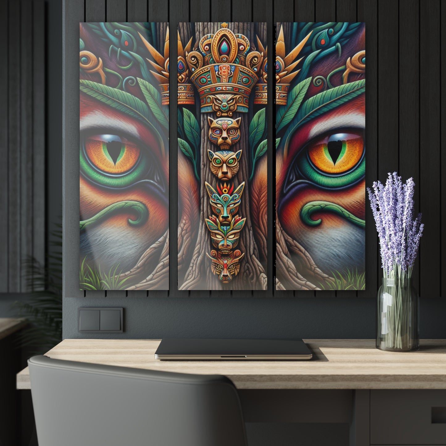 Trippy Aztec Acrylic Prints (Triptych)