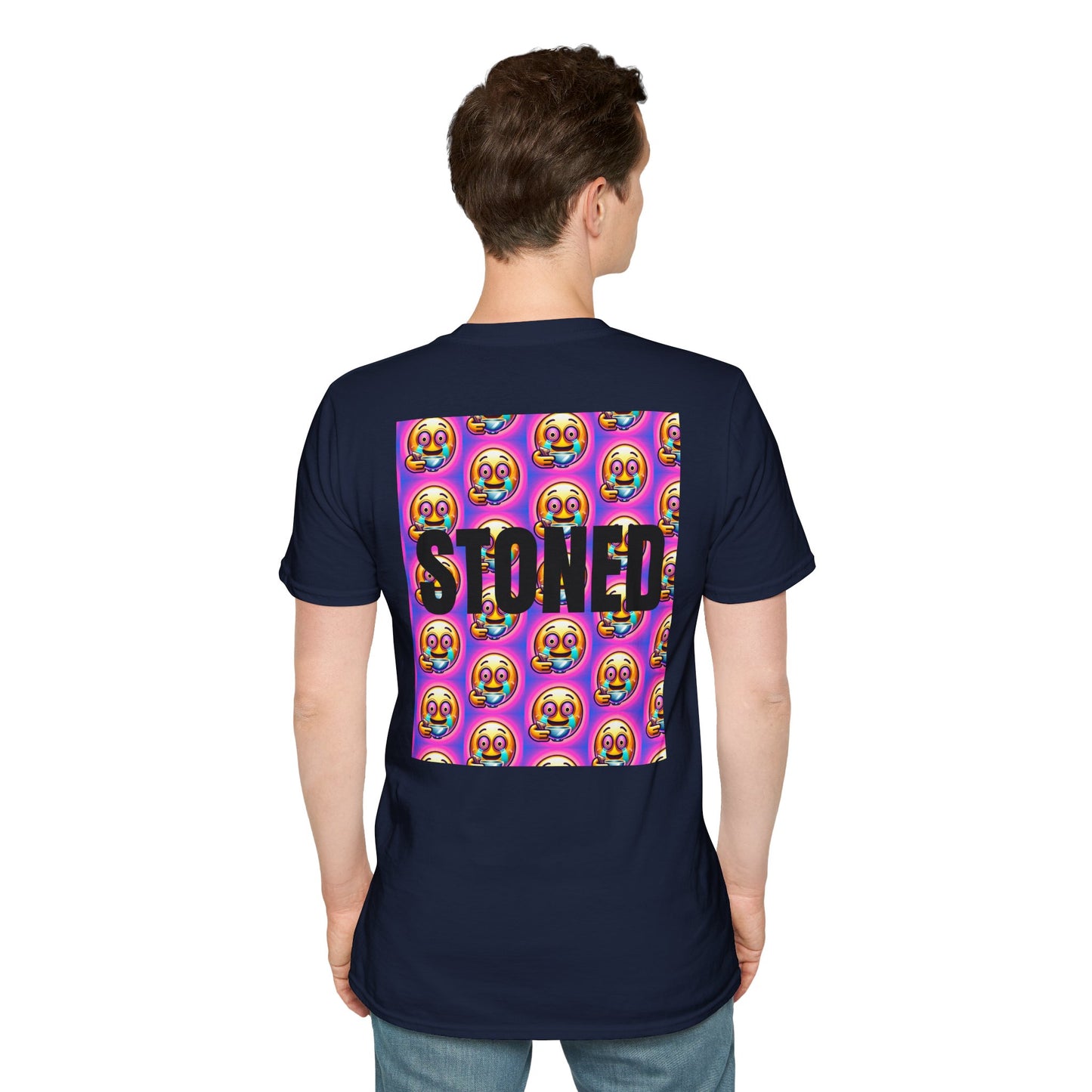 Stay Stoned Unisex Softstyle T-Shirt - Retro Vibe Graphic Tee for Fun Gatherings