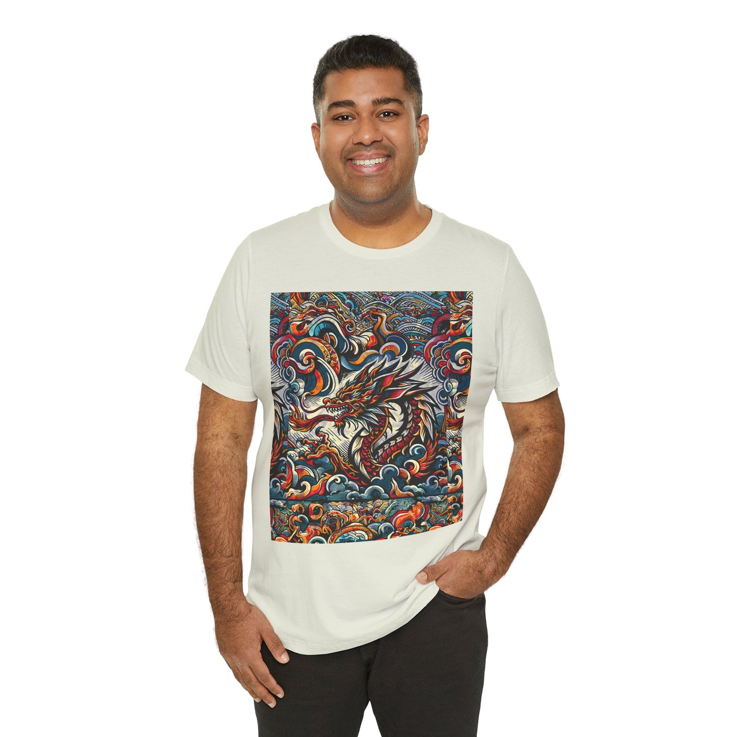 Vibrant Dragon Graphic Tee - Unisex Jersey Short Sleeve Shirt