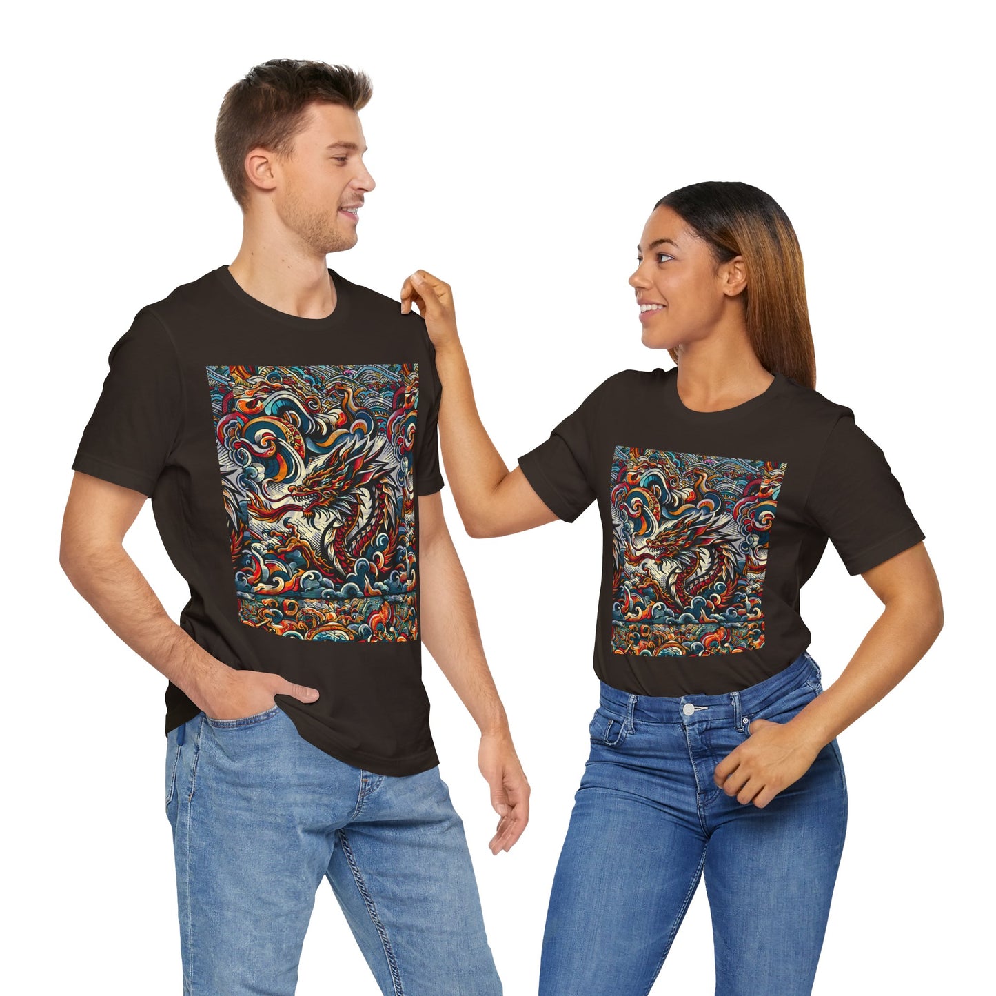 Vibrant Dragon Graphic Tee - Unisex Jersey Short Sleeve Shirt