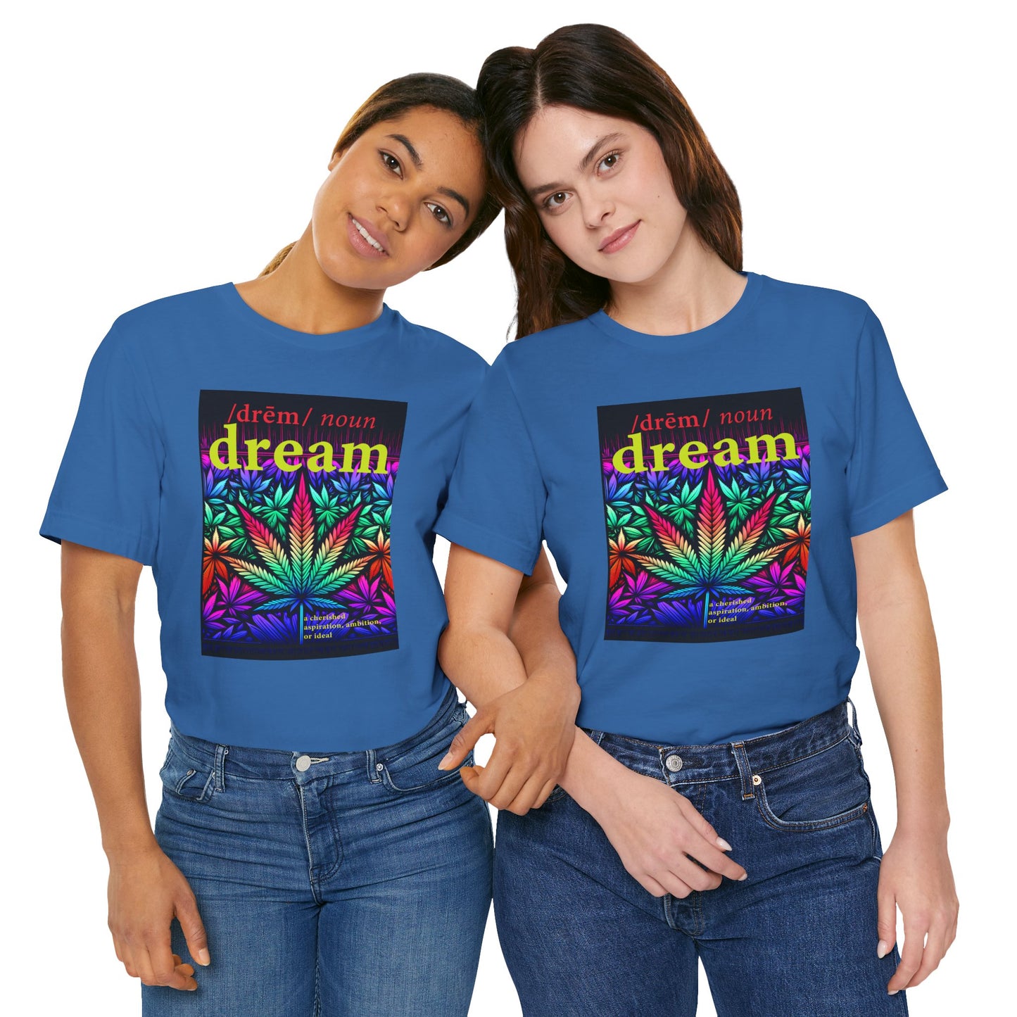 Dream Inspired Unisex Jersey Tee - Vibrant Cannabis Graphic T-Shirt