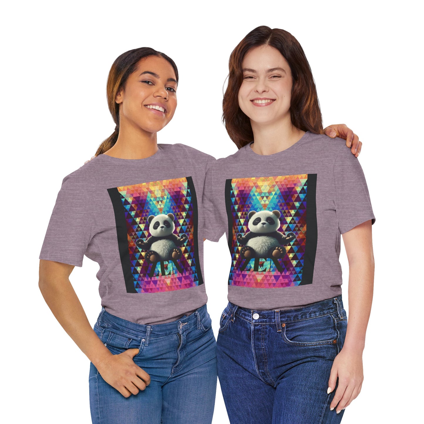 Colorful Panda Graphic Tee - Unisex Jersey Short Sleeve