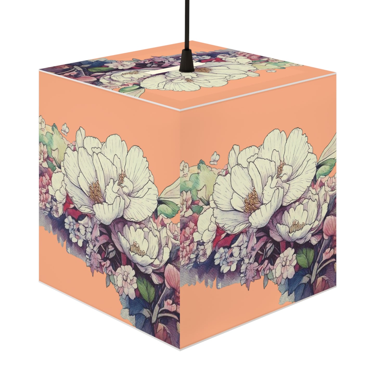 Exotic Flower Light Cube Lamp