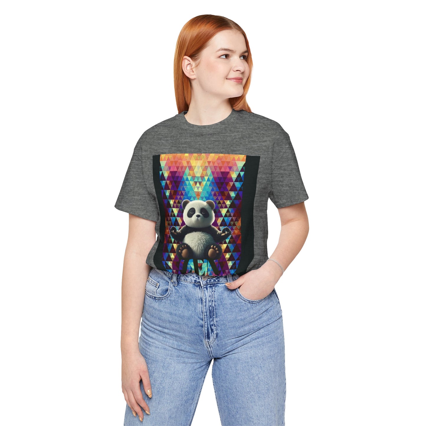 Colorful Panda Graphic Tee - Unisex Jersey Short Sleeve