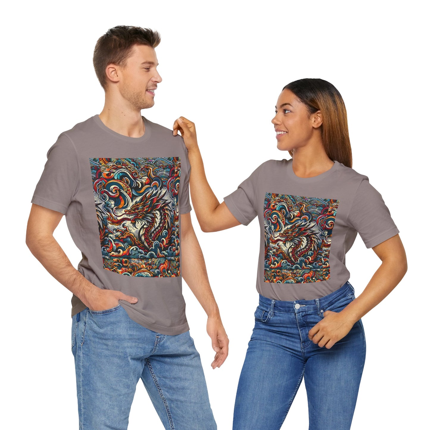 Vibrant Dragon Graphic Tee - Unisex Jersey Short Sleeve Shirt
