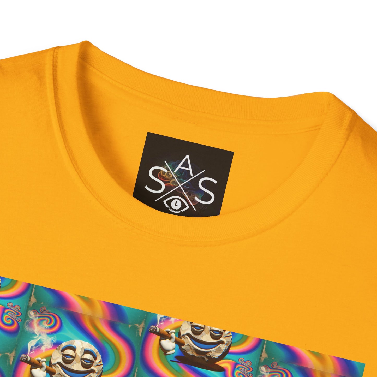 Stay Stoned Unisex Softstyle T-Shirt - Retro Vibe Graphic Tee for Fun Gatherings