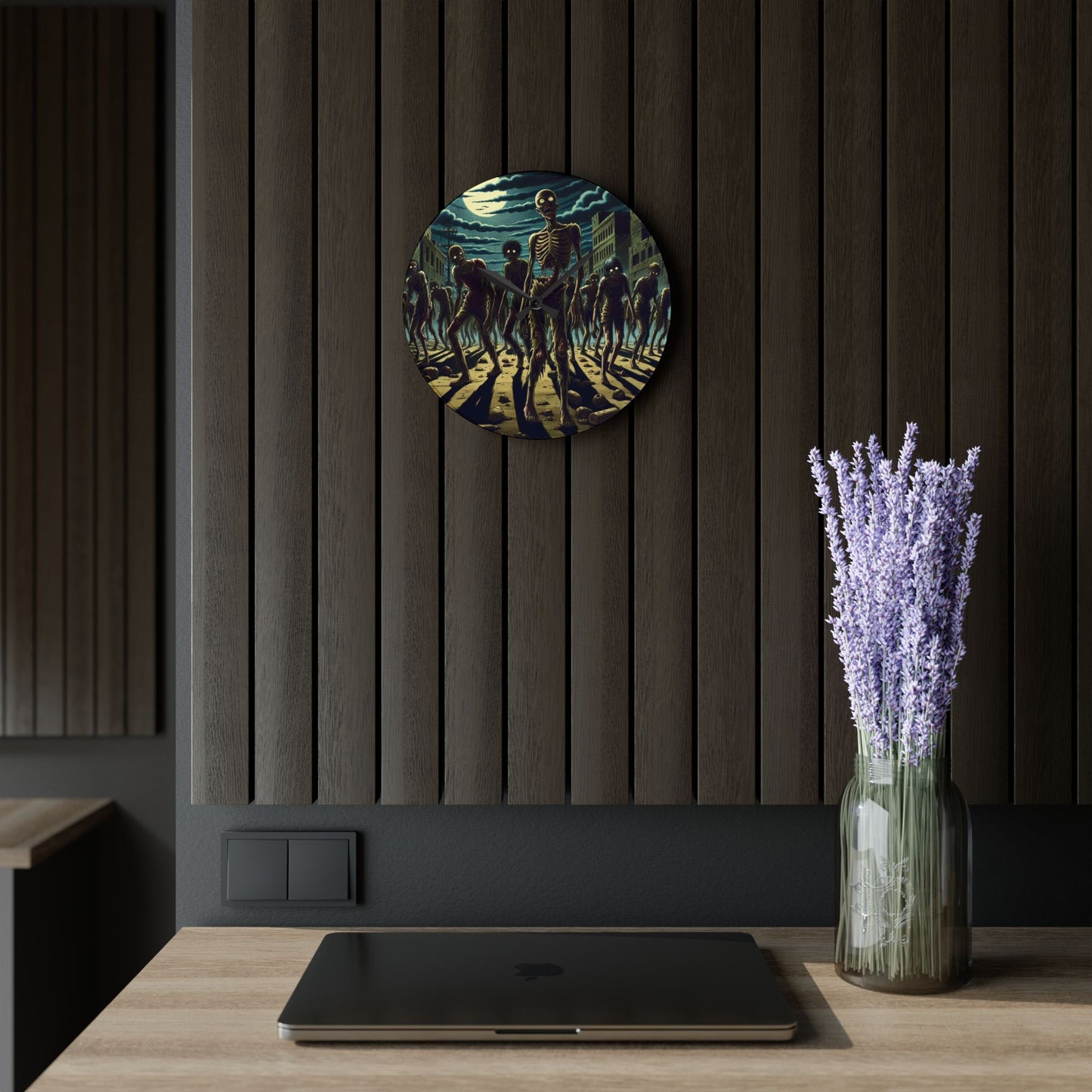 Yummy Zombies Acrylic Wall Clock