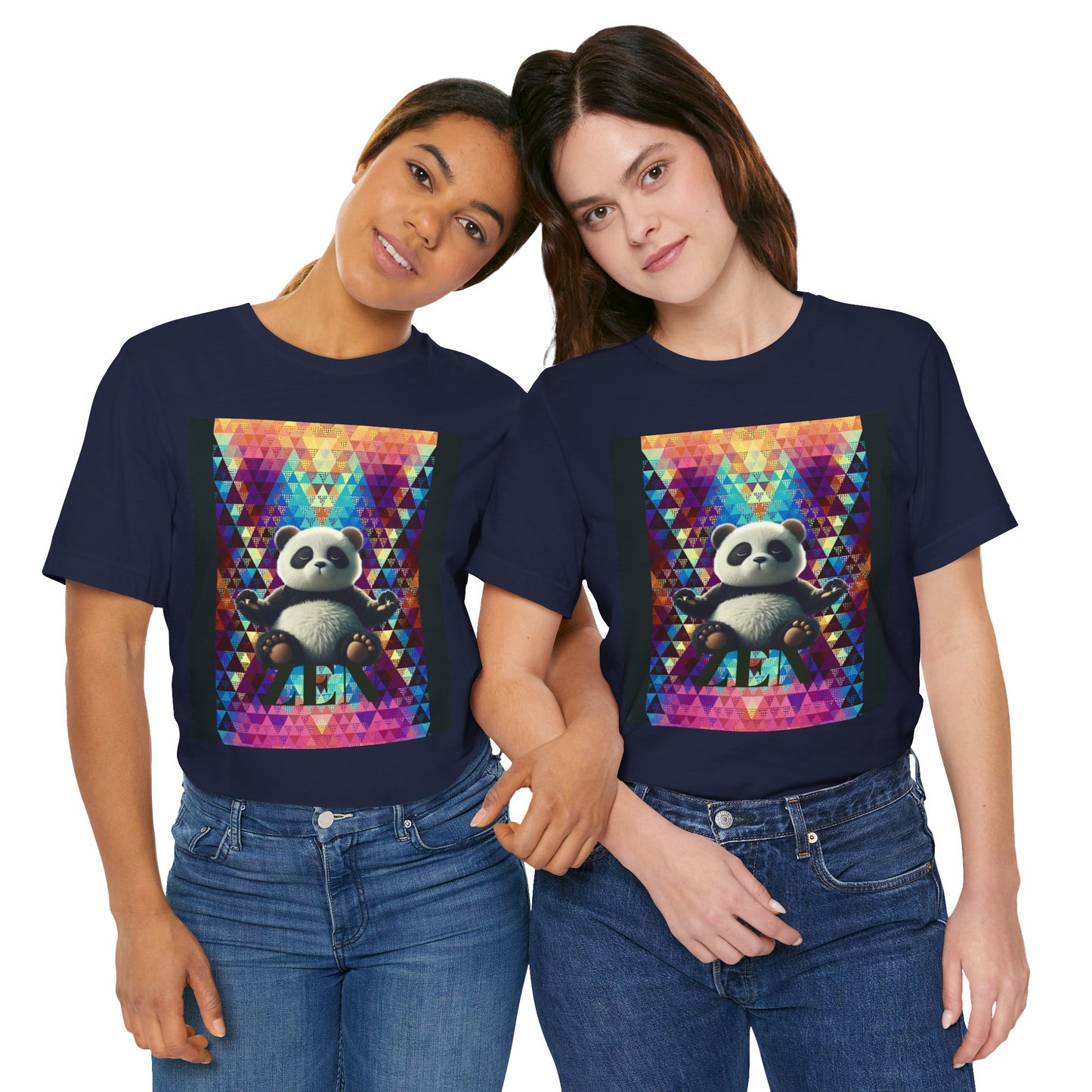 Colorful Panda Graphic Tee - Unisex Jersey Short Sleeve