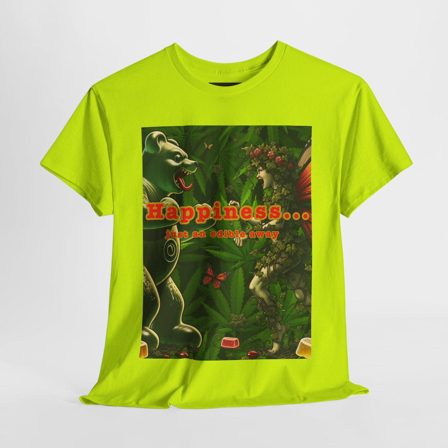 Happiness Jungle Unisex Heavy Cotton Tee, Graphic T-Shirt, Nature Lover Gift, Summer Wardrobe Essential, Unisex Casual Wear