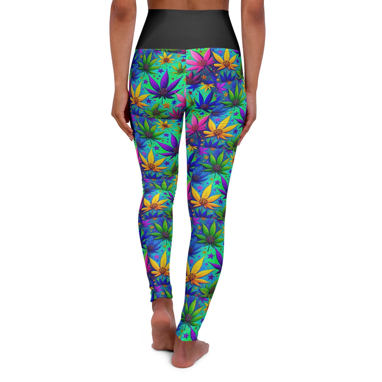 High Waisted Yoga Leggings (AOP)