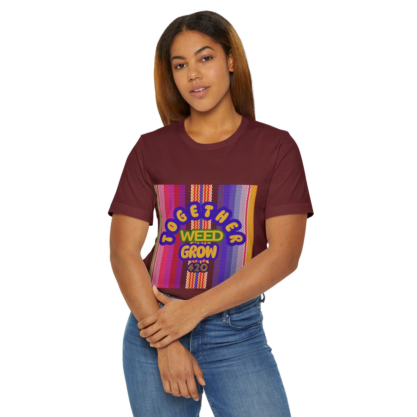 Together We Grow Weed Unisex Jersey T-Shirt - Vibrant Cannabis Culture Tee for 420 Enthusiasts