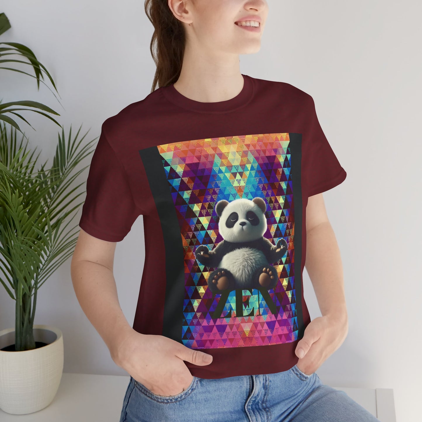 Colorful Panda Graphic Tee - Unisex Jersey Short Sleeve