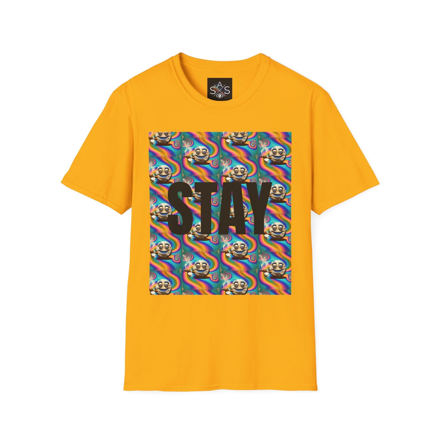 Stay Stoned Unisex Softstyle T-Shirt - Retro Vibe Graphic Tee for Fun Gatherings