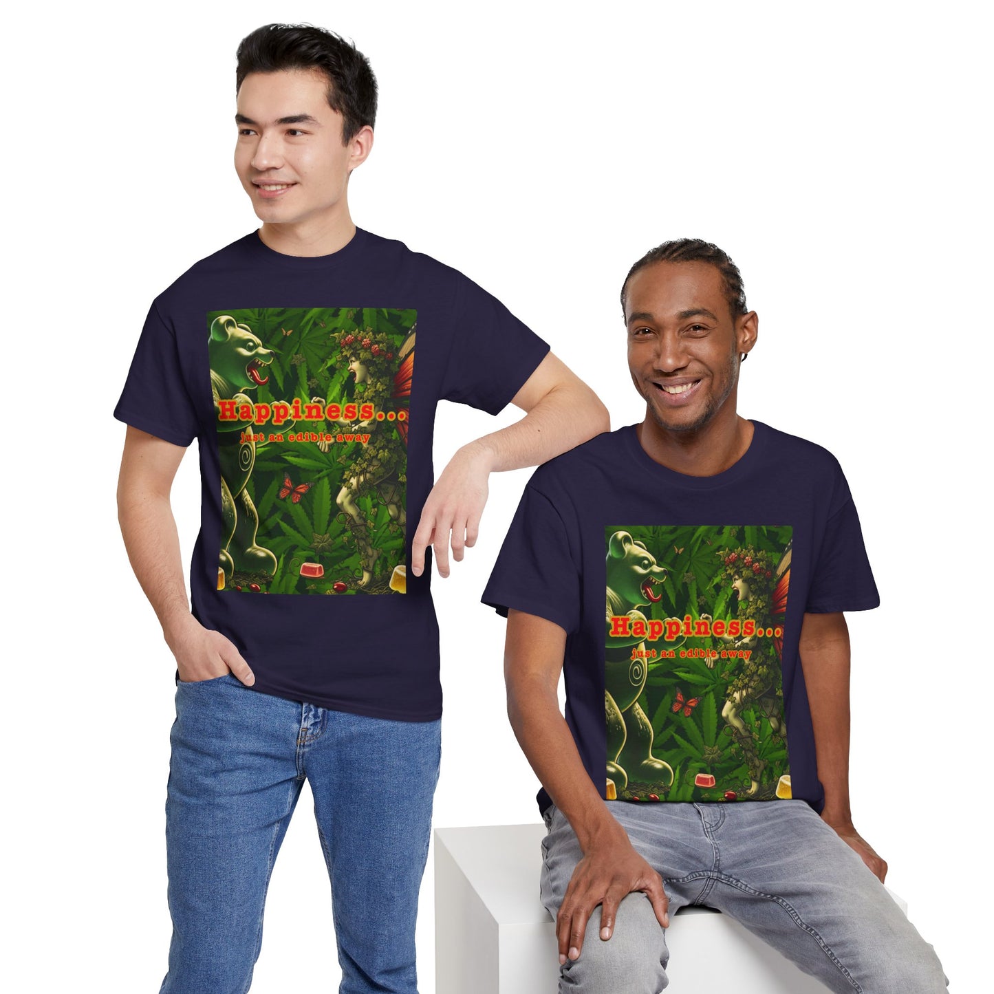 Happiness Jungle Unisex Heavy Cotton Tee, Graphic T-Shirt, Nature Lover Gift, Summer Wardrobe Essential, Unisex Casual Wear