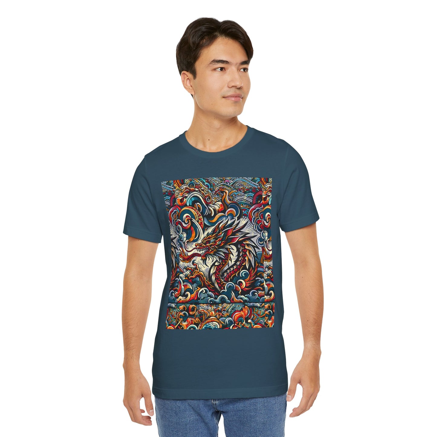 Vibrant Dragon Graphic Tee - Unisex Jersey Short Sleeve Shirt