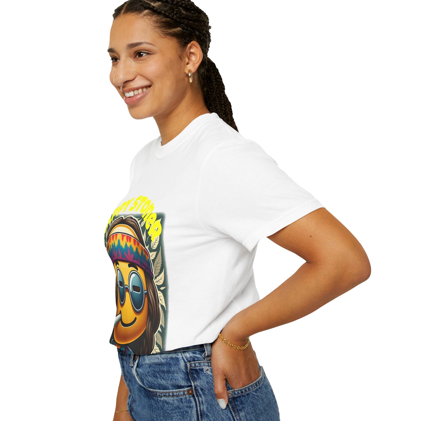 Happy Stoner Unisex Garment-Dyed T-Shirt | Chill Vibe Tee for Budding Enthusiasts