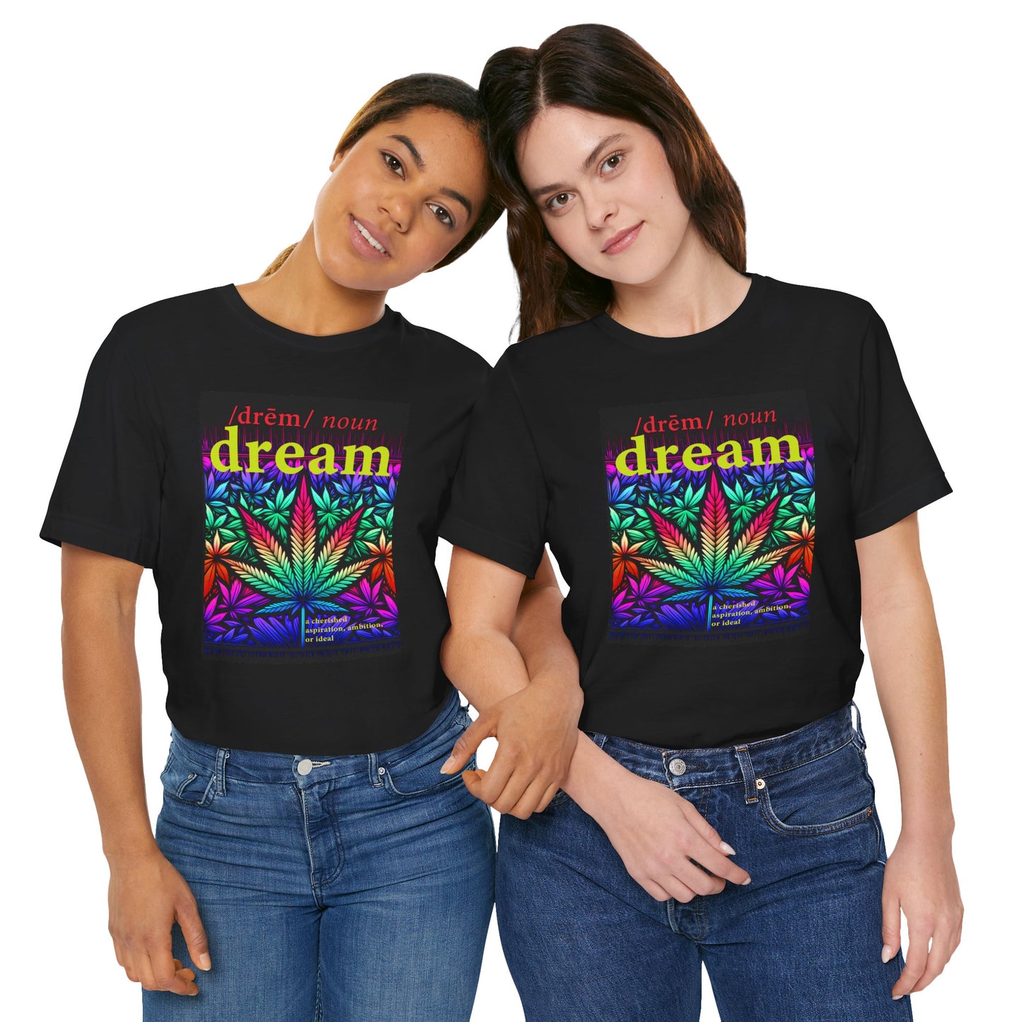 Dream Inspired Unisex Jersey Tee - Vibrant Cannabis Graphic T-Shirt