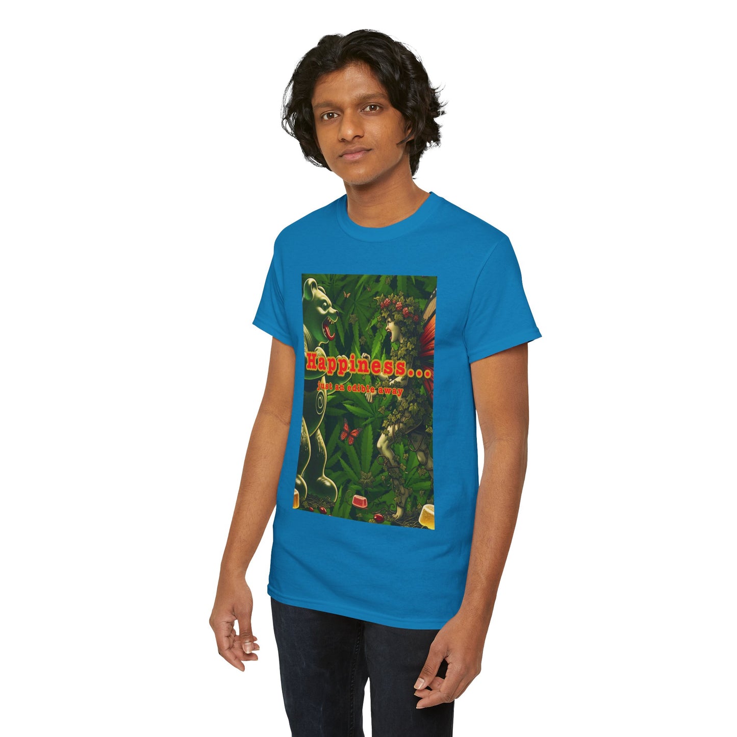 Happiness Jungle Unisex Heavy Cotton Tee, Graphic T-Shirt, Nature Lover Gift, Summer Wardrobe Essential, Unisex Casual Wear