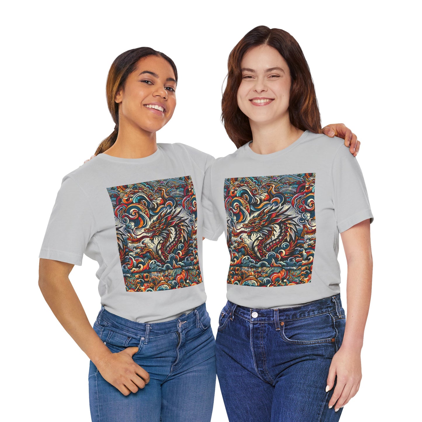 Vibrant Dragon Graphic Tee - Unisex Jersey Short Sleeve Shirt