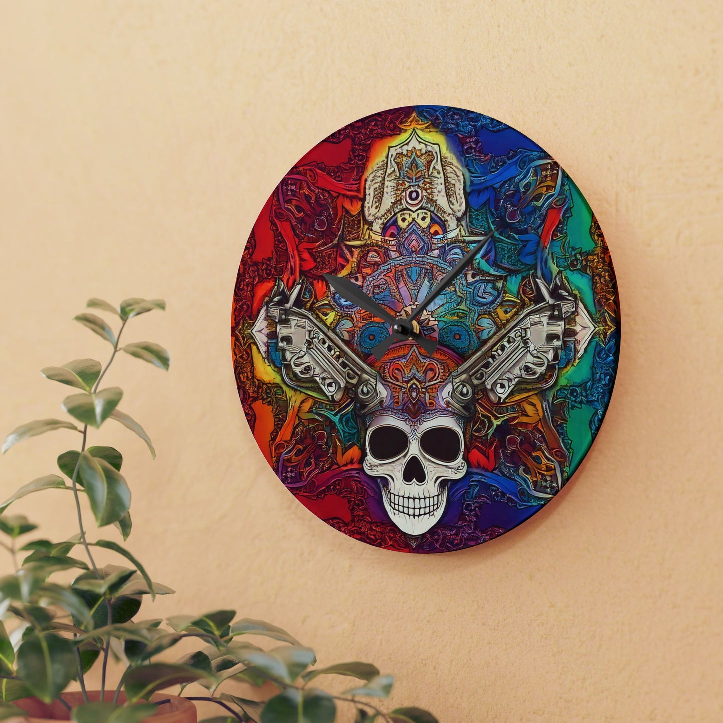Skull of Wonder Acrylic Wall Clock