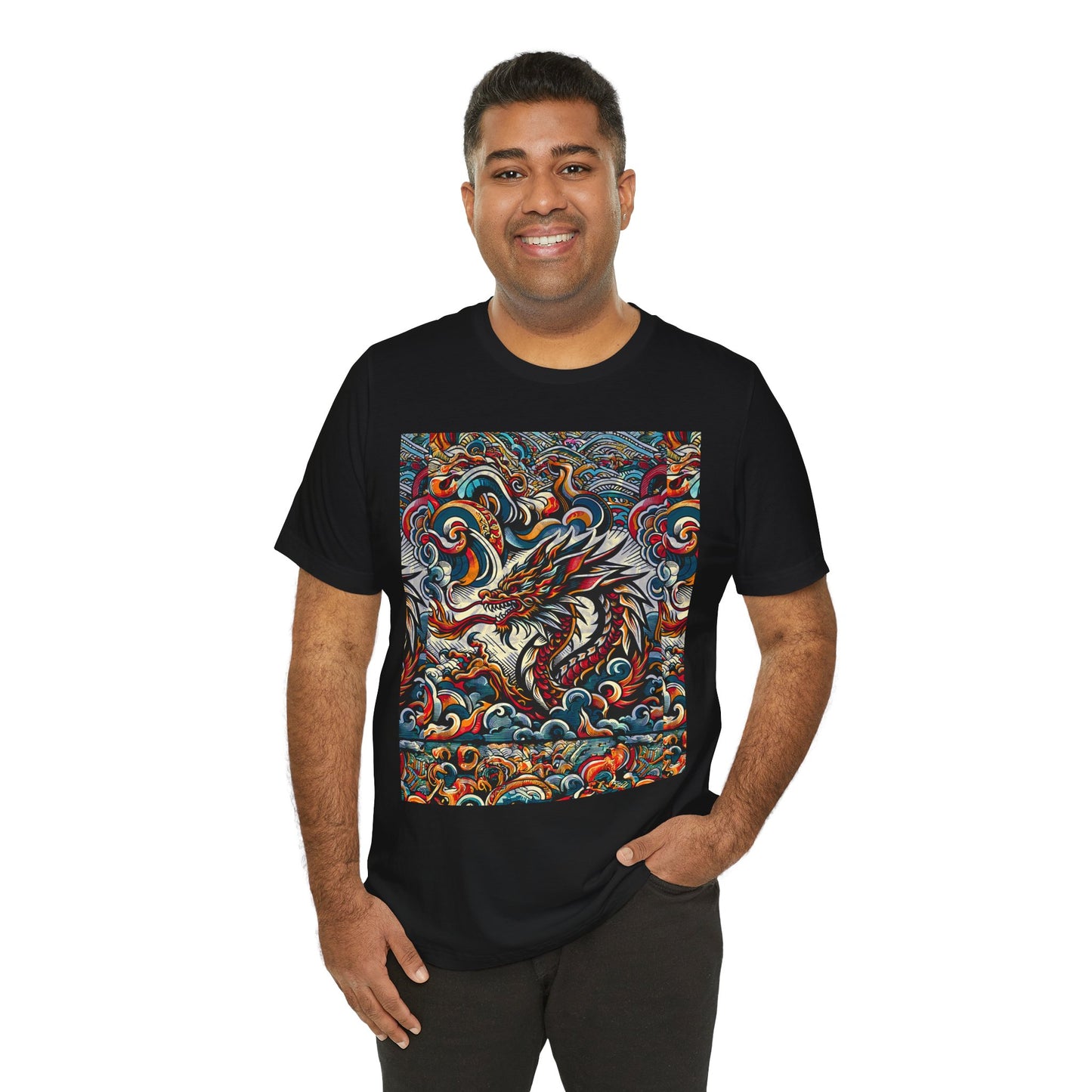 Vibrant Dragon Graphic Tee - Unisex Jersey Short Sleeve Shirt