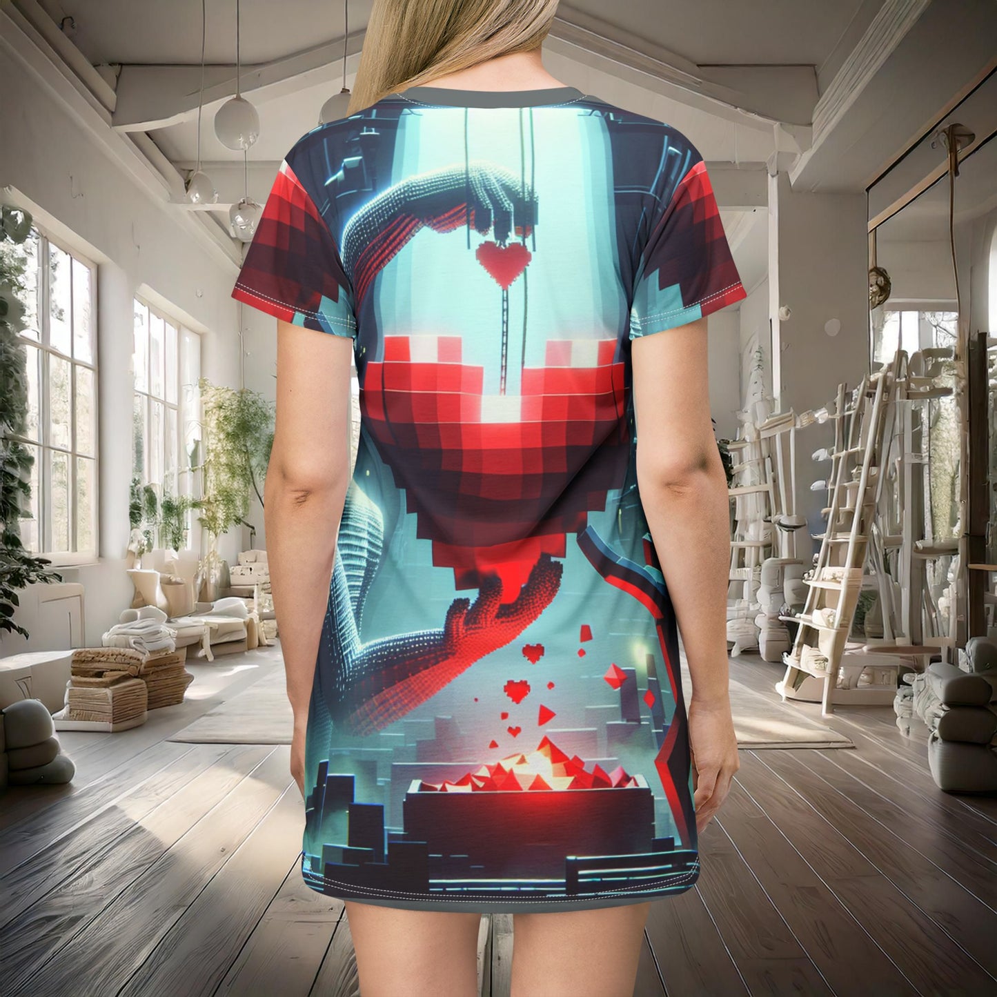 Woman's T-Shirt Dress (AOP)