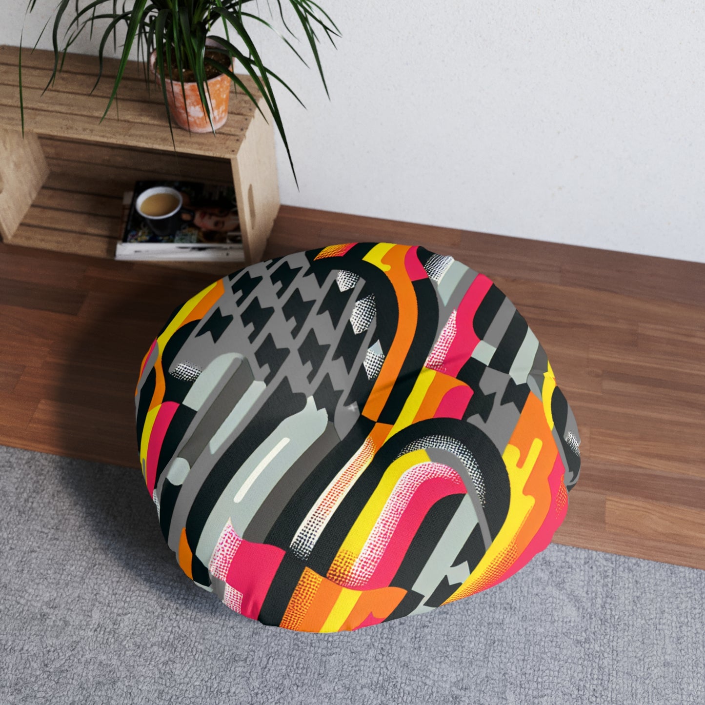 Tufted Floor Pillow, Round