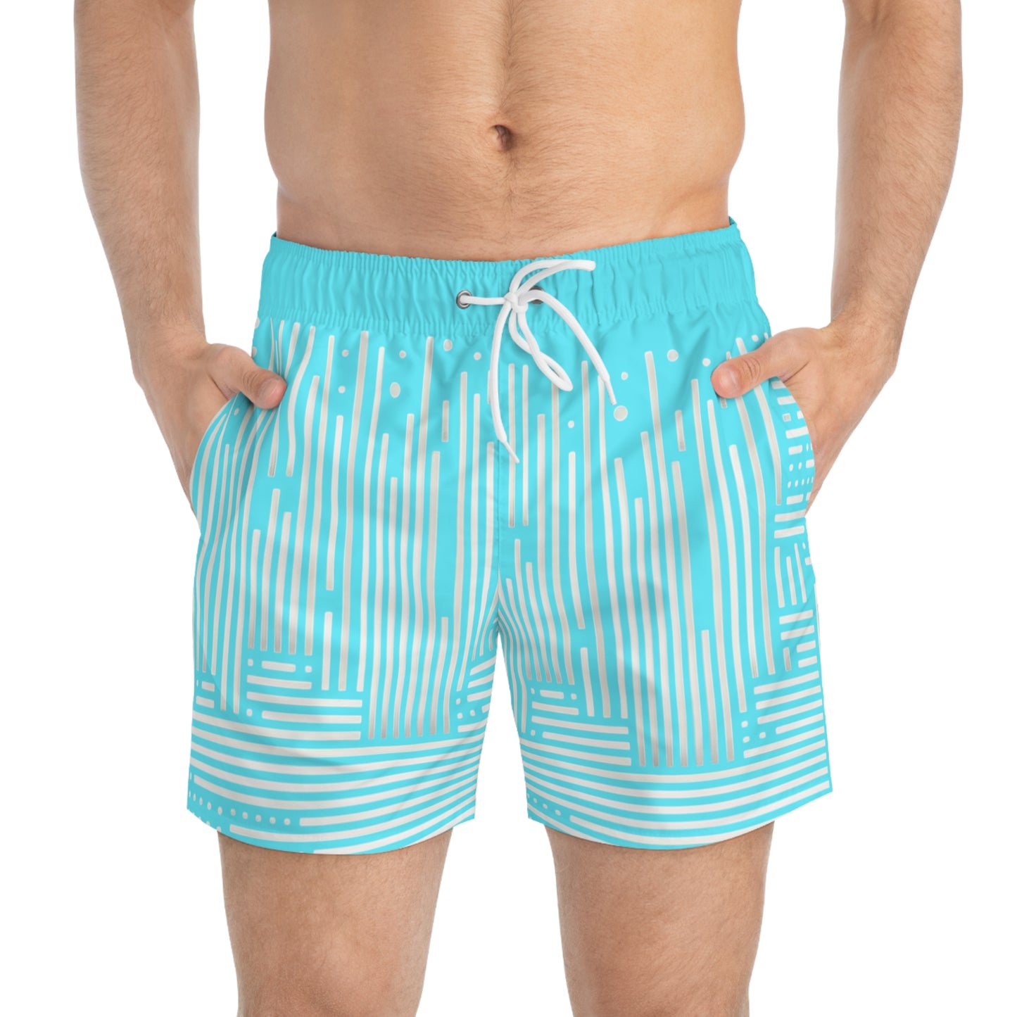 Stylish Geometric Swim Trunks for Summer Fun