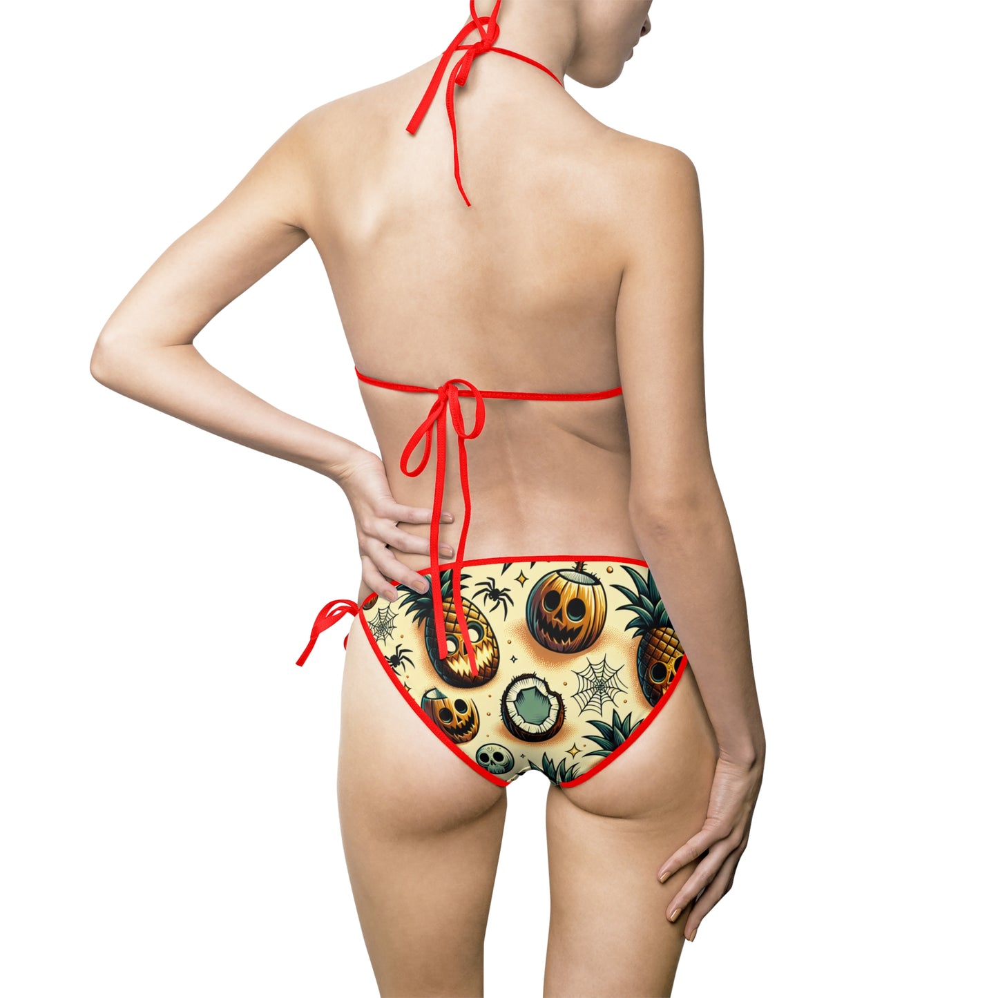 Tropical Themed Women's Bikini Swimsuit - Fun, Vibrant Beachwear for Summer Adventures
