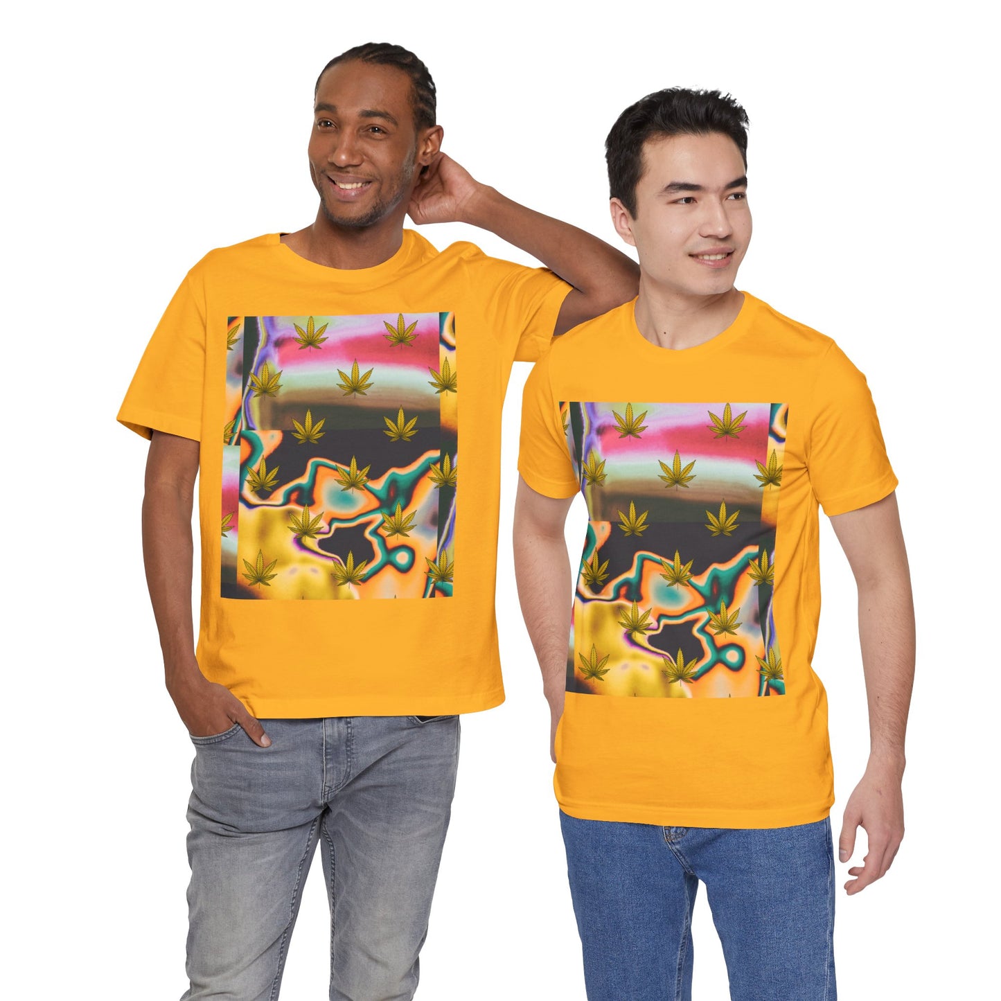 Vibrant Leaf Graphic Tee - Unisex Jersey Short Sleeve T-Shirt