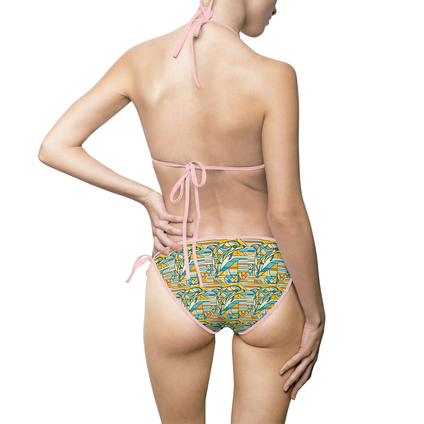 Vibrant Women's Bikini Swimsuit - Tropical Print for Summer Fun