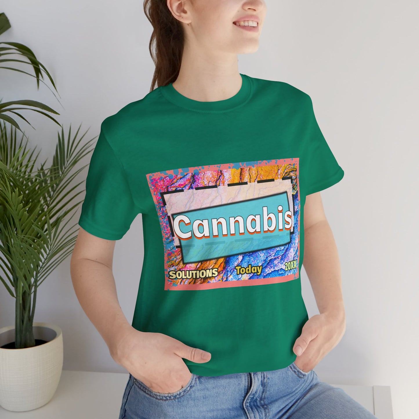 Trendy Cannabis Solutions Tee - Unisex Jersey Short Sleeve T-Shirt