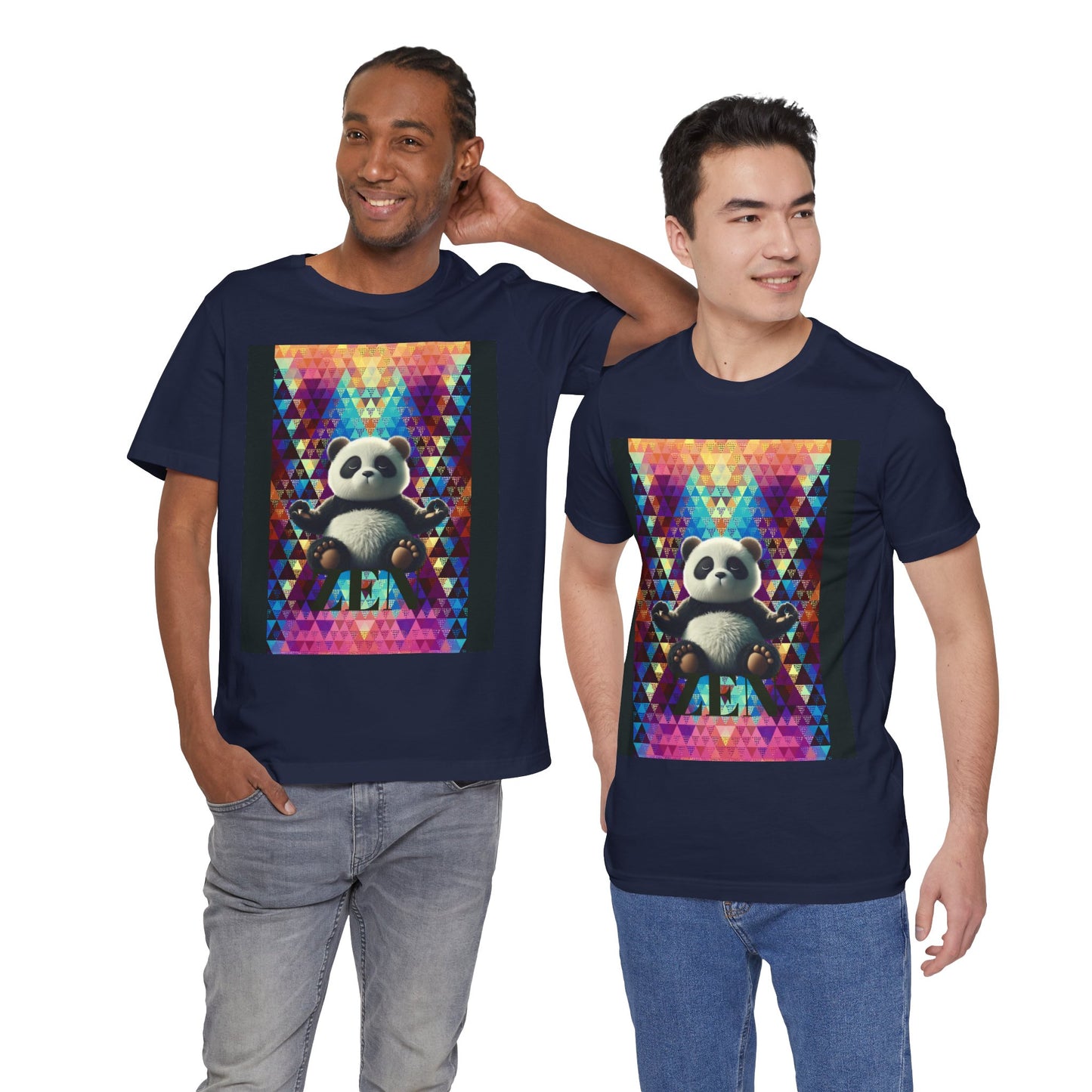 Colorful Panda Graphic Tee - Unisex Jersey Short Sleeve