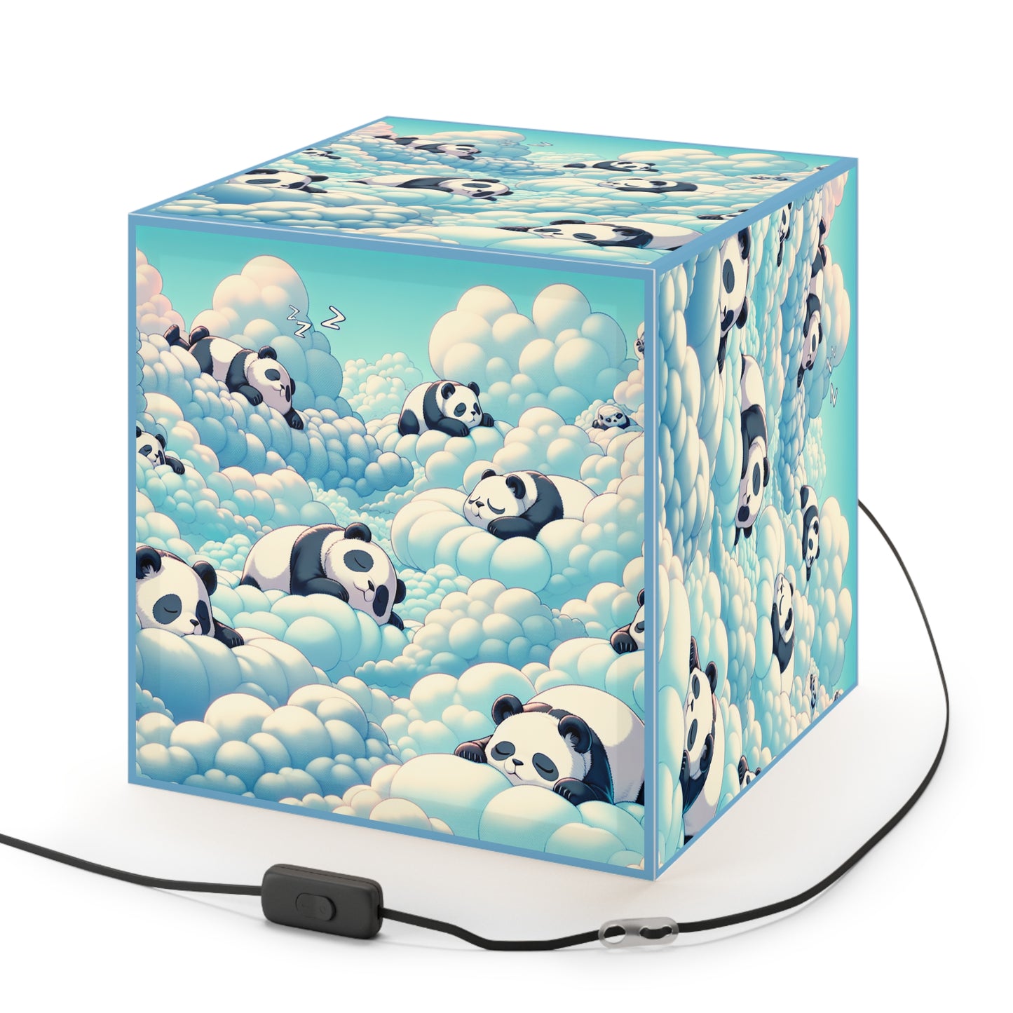 Sleepy Panda Light Cube Lamp