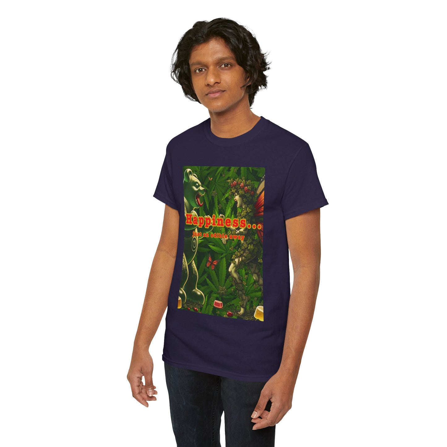 Happiness Jungle Unisex Heavy Cotton Tee, Graphic T-Shirt, Nature Lover Gift, Summer Wardrobe Essential, Unisex Casual Wear