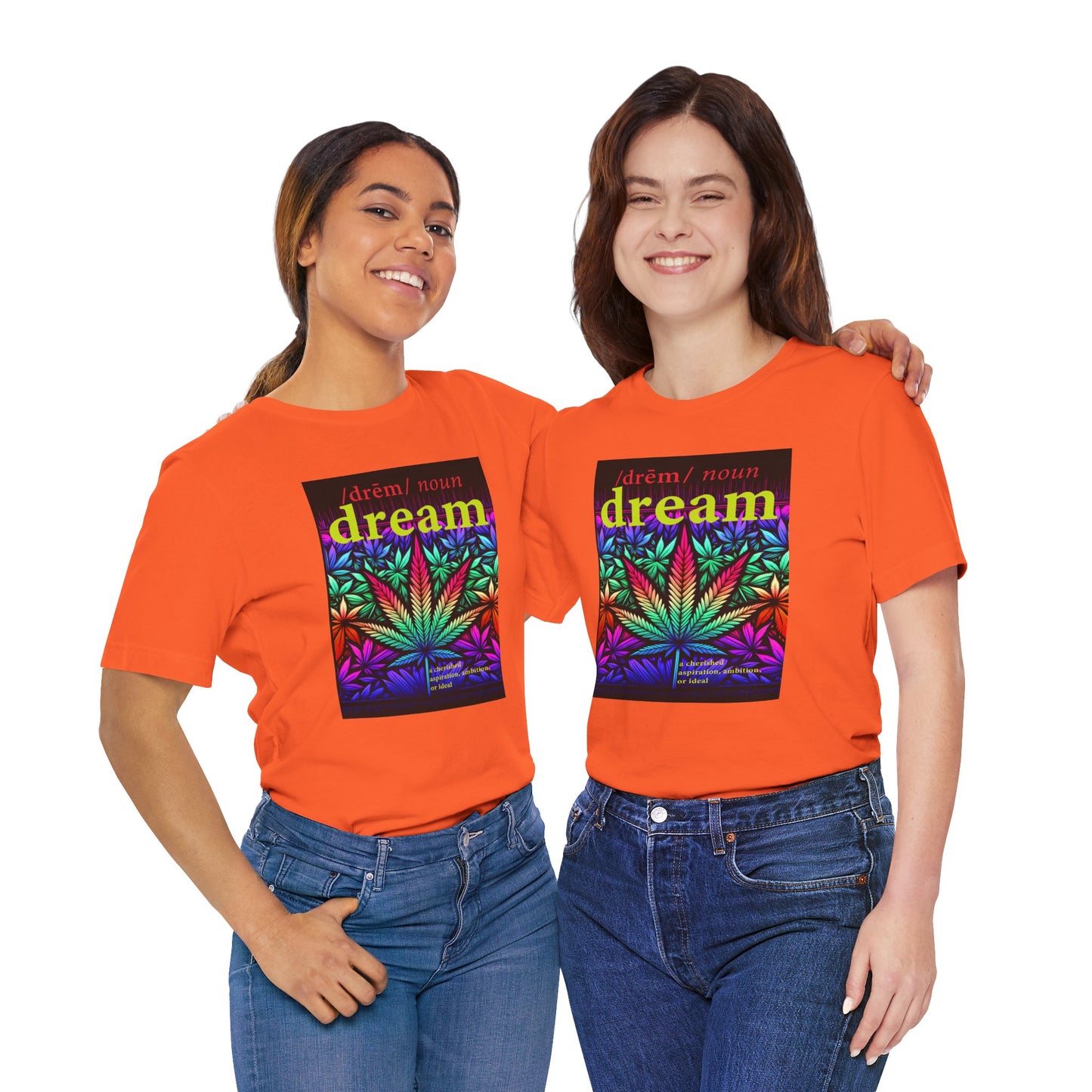 Dream Inspired Unisex Jersey Tee - Vibrant Cannabis Graphic T-Shirt