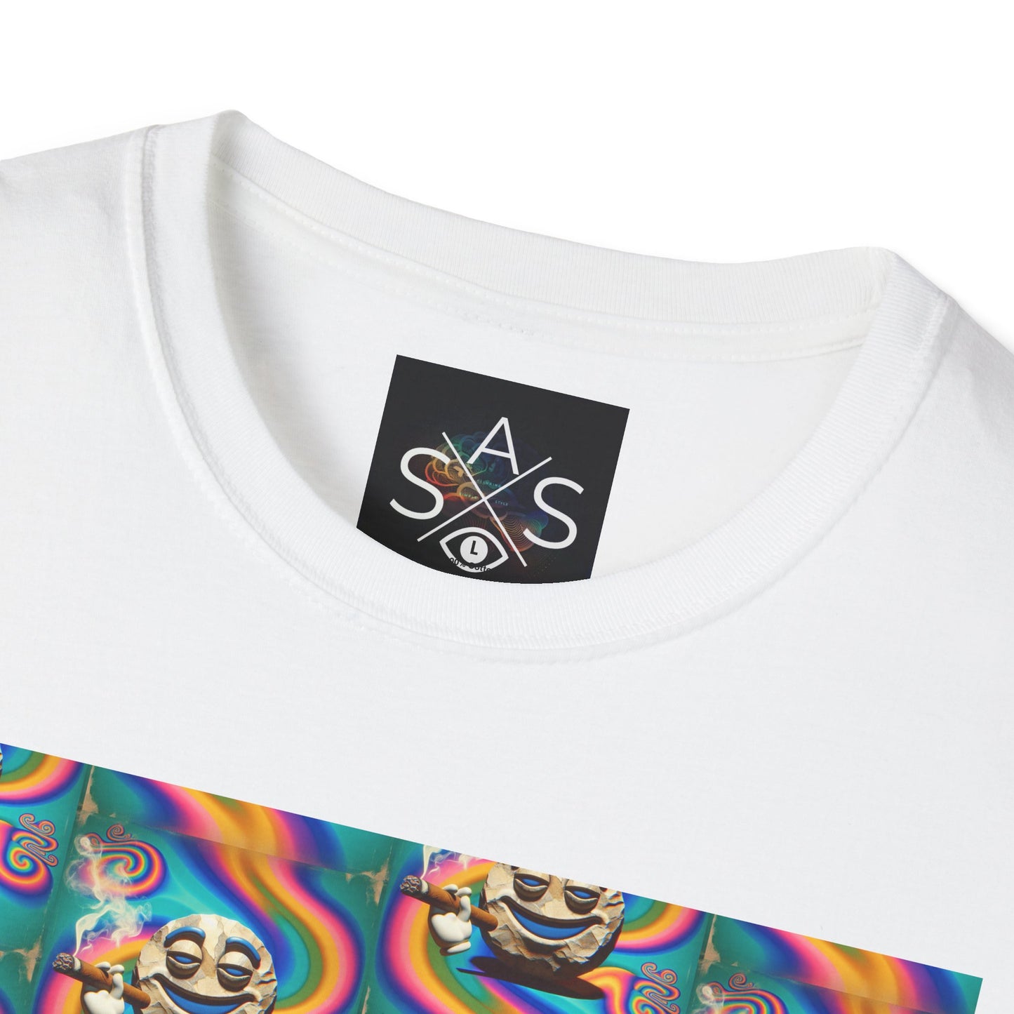 Stay Stoned Unisex Softstyle T-Shirt - Retro Vibe Graphic Tee for Fun Gatherings
