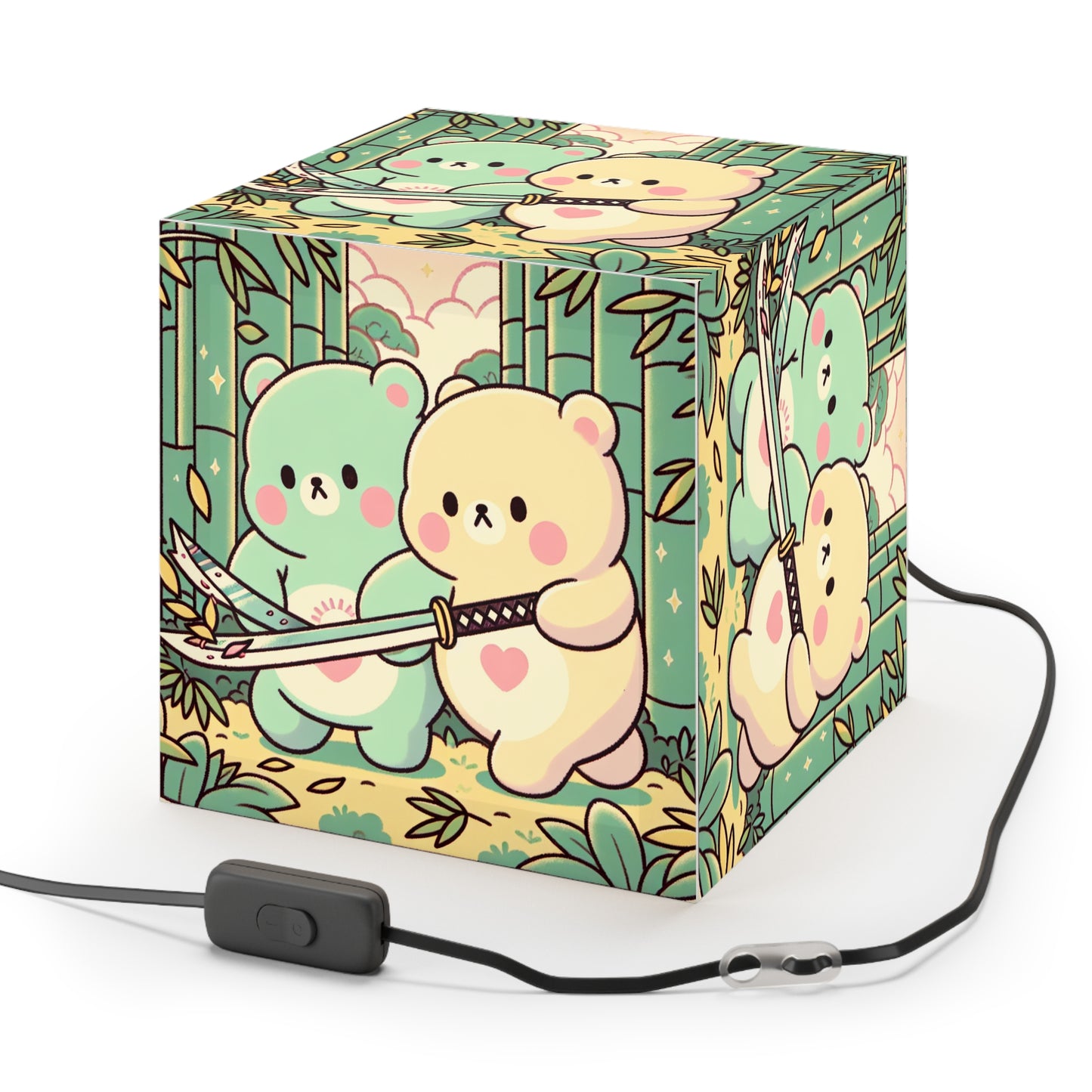 Warrior Bears Light Cube Lamp
