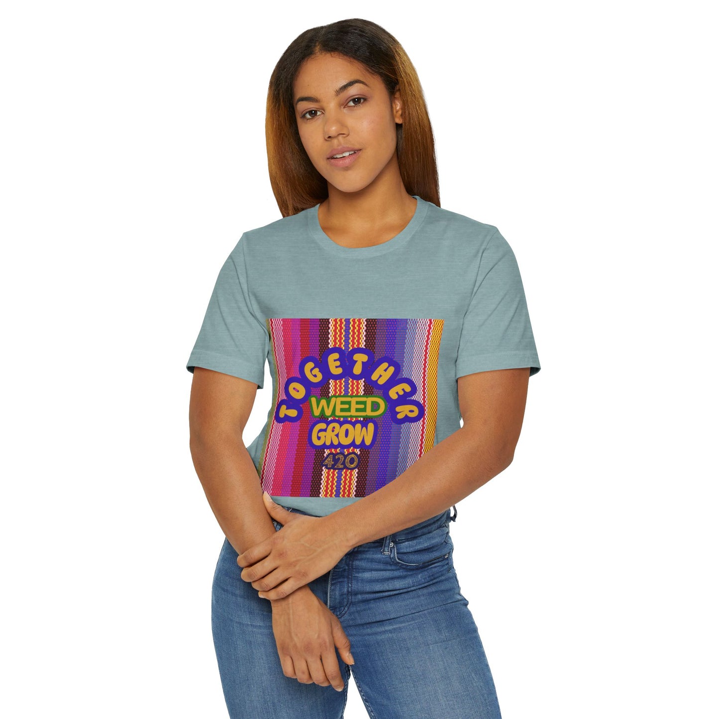 Together We Grow Weed Unisex Jersey T-Shirt - Vibrant Cannabis Culture Tee for 420 Enthusiasts
