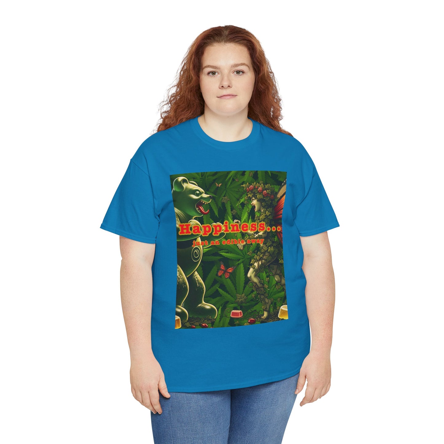 Happiness Jungle Unisex Heavy Cotton Tee, Graphic T-Shirt, Nature Lover Gift, Summer Wardrobe Essential, Unisex Casual Wear